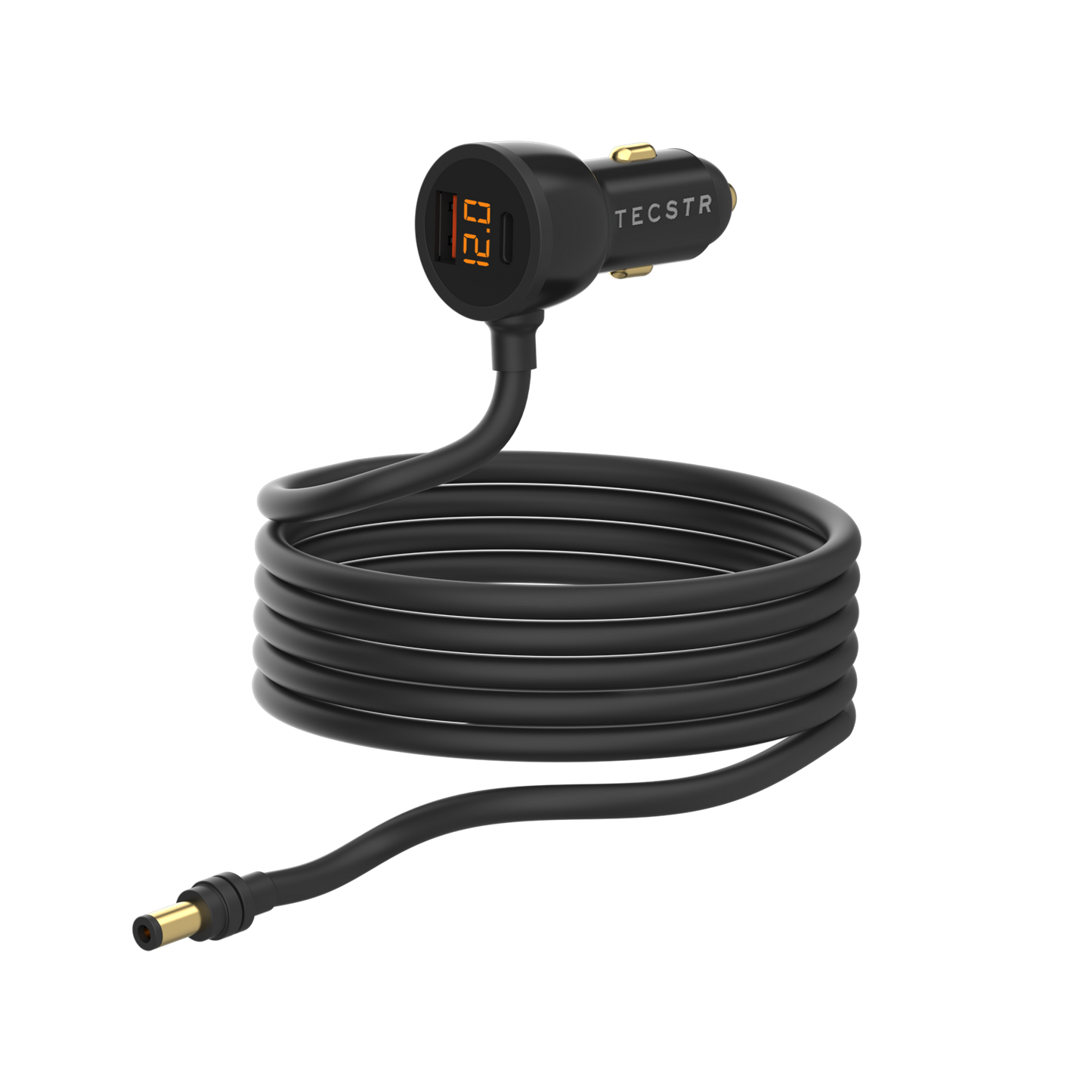 TECSTR 3-Port Car Charger (16.5ft) for Starlink Mini