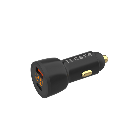 TECSTR 3-Port Car Charger (16.5ft) for Starlink Mini